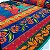 Viscose Digital Nacional Barrado Fundo Marinho Floral Colorido - Imagem 1