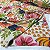 Viscose Digital Nacional Flores e Frutas Com Fundo Branco - Imagem 2