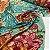 Viscose Digital Nacional Fundo Verde Com Floral Colorido - Imagem 2