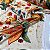 Viscose Digital Nacional Fundo Claro Com Flores e Frutas - Imagem 2