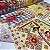 Viscose Digital Nacional Quadriculados Coloridos com Flores e Frutas - Imagem 3
