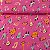 Viscose Estampada Musical Fundo Rosa - Imagem 1