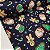 Oxford Estampada de Natal Fundo Marinho Com Papai Noel, Biscoito e Árvore - Imagem 1