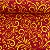 Oxford Natalino Shine Fundo Vermelho com Ramos Amarelos - Imagem 2
