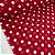 Crepe Chiffon Estampado Fundo Vermelho com Poá Branco - Imagem 2