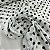 Crepe Chiffon Estampado Fundo Branco com Poá Preto - Imagem 1