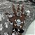 Organza Halloween Fundo Preto com Caveiras Pratas - Imagem 3