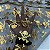 Organza Halloween Fundo Preto com Caveiras Douradas - Imagem 3