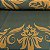 Viscose Estampada Fundo Verde com Floral Dourado - Imagem 2