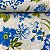 Liganete Estampada Fundo Branca com Floral Azul - Imagem 1
