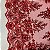 Tule Bordado Spangle Shine Vermelho - Imagem 2