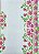 Viscose Barrada Estampada Fundo Branco Com Flores Rosas 1,35mx1m - Imagem 2