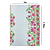 Viscose Barrada Estampada Fundo Branco Com Flores Rosas 1,35mx1m - Imagem 3