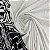 Viscose Barrada Estampada Branca Com Detalhes e Planta Preta 1,35x1,90m - Imagem 1
