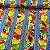 Tricoline Digital Barrado Frutas com Azul - Imagem 1