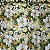 Tricoline Digital Floral Branco - Imagem 1