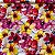 Tricoline Digital Floral Rosa e Amarelo - Imagem 1