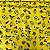 Tricoline Digital Liberty Fundo Amarelo - Imagem 1