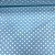 Tricoline Estampada Petit Poá Branco Fundo Azul Bebê - Imagem 1