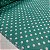Tricoline Estampada Petit Poá Branco Fundo Verde Claro - Imagem 2