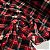 Fleece Estampado Xadrez Vermelho Varsóvia - Imagem 1