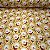 Tricoline Estampada Natalina Papai Noel Fundo Amarelo - Imagem 1