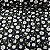 Tricoline Estampado Floral Girassóis Fundo Preto - Imagem 1