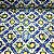 Tricoline Estampado Limão Siciliano e Azulejo Portugues - Imagem 1