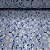 Liganete Estampada Florzinha Branca com Fundo Azul - Imagem 1