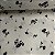 Liganete Estampada Florzinha Preta com Fundo Branco - Imagem 1