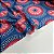 Suplex Estampado de Poliamida Santa Constância Fundo Azul com Mandalas Rosa Pink - Imagem 3