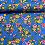 Chita Mini Floral Fundo Azul - Imagem 1