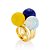 Anel Bubble Onda Azul Ouro - Imagem 5