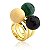 Anel Bubble Ouro Quartzo Verde - Imagem 2