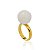 Anel Bubble Ouro Quartzo Branco - Imagem 1