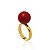 Anel Bubble Ouro Shell Vermelha - Imagem 1