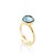 Anel Bubble Moon 527 Ouro Azul - Imagem 1
