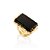 Anel Gaia 533 Ouro Quartzo Negro - Imagem 1