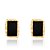 Brinco Gaia 1075 Ouro Quartzo Negro - Imagem 1