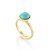 Anel Bubble Moon 527 Ouro Turquesa - Imagem 1