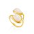 Anel Labareda 534 Ouro Quartzo Branco - Imagem 1