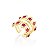 Anel Taj 564 Ouro Cristal Vermelho - Imagem 1
