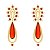 Brinco Taj 1119 Ouro Cristal Vermelho - Imagem 1