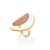 Anel 407 Ouro Quartzo Goiaba - Imagem 1