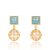 Brinco Essencial 1134 Ouro Color Quartzo azul e Quartzo rosa - Imagem 1