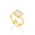 Anel Essencial 573 Ouro com Quartzo Milk - Imagem 1