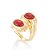 Anel Riad 603 Ouro Feldspato Vermelho - Imagem 1