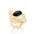 Anel Ventos 605 Ouro Quartzo Negro - Imagem 1