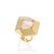 Anel Colmeia 614 com Quartzo Milky - Imagem 1