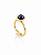 Anel Bubble Moon 527 Ouro Cristal Azul Escuro - Imagem 1
